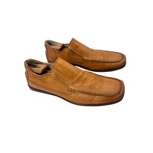 Calderone brown leather loafers made in Italy size 43 = 9 /10